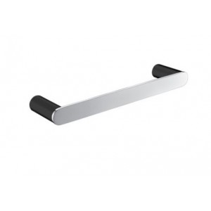 Esperia Black & Chrome Solid Brass Towel Ring 300mm